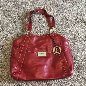 Liz Claiborne red purse 9X13”